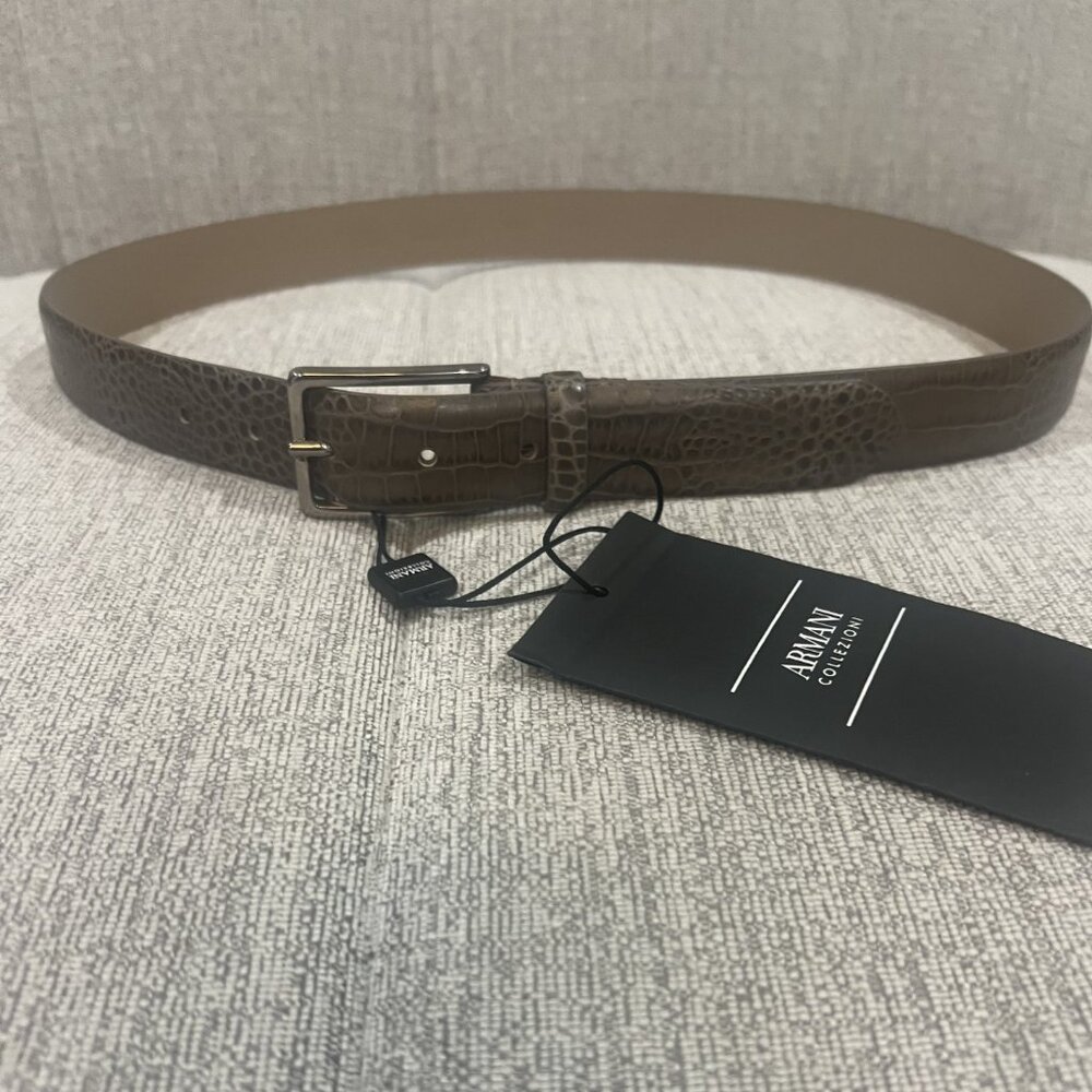 Men's Embellished Leather Belt S34 NWT